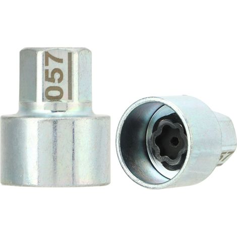 Clé antivol pour écrous de roue BMW Série 1 3 5 6 7 X1 X2 X3 X4 X5 X6 Z4, douille de remplacement réf. 057, outil de déverrouillage de sécurité en métal, accessoire anti-effraction pour jantes. (1/5)
