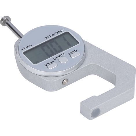 Digitales Mini-LED-Dickenmessgerät 0–20 mm, Multifunktionsmessgerät für Leder, Stoff, Papier und dünnes Metall (1/5)