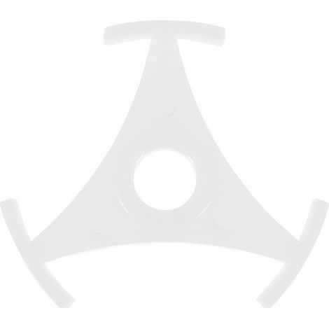 Dreieckiger Adapter für Schallplattenspieler (Mittelloch) – 4 x 4 cm – Weiß (1/3)