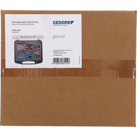 Gedore 2148706 Juego de 8 alicates para circlips acero cromo vanadio (1/4)