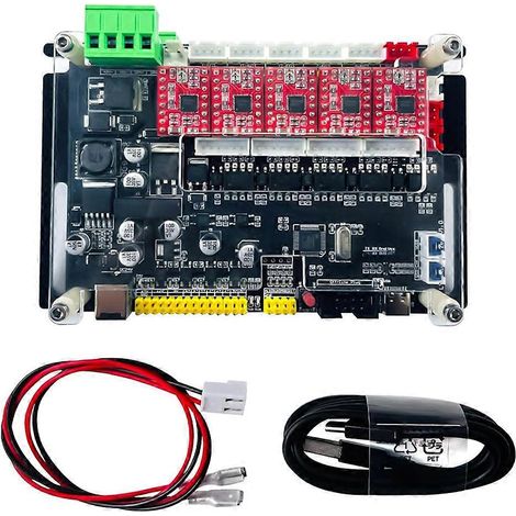 Carte de contrôle MCU 32 bits pour machine de gravure 4 axes GRBL, 24 V CC - 5 A, avec alimentations de rechange 24 V, 12 V et 5 V. (1/5)