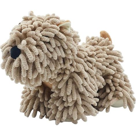 Serviette douce à séchage rapide, motif chien kaki, serviette chenille chiot, idéale pour la salle de bain, la cuisine et la buanderie. (1/5)