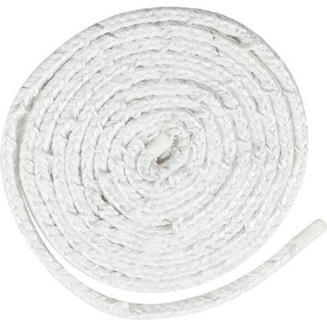 Ofenschnur Strend Pro, L-2 m, 6x6 mm, Dichtschnur für Glas, für Türen, für Kamine, für Öfen, Stopfbuchse, weiß