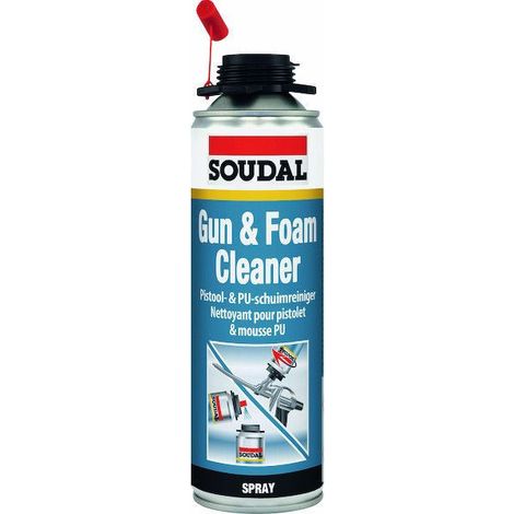 Soudal – Nettoyant mousse pour pistolet – Gun & Foam Cleaner – 500 ml – Pour mousse non durcie – Produit d'entretien pour cuisine (1/3)