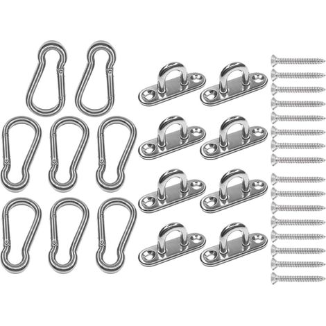 Crochet plafond, inox, argenté, pour rangement et décoration (1/5)