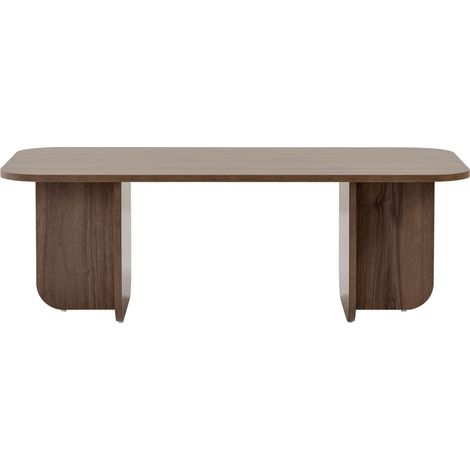 Table basse design effet bois foncé LEANDRO
