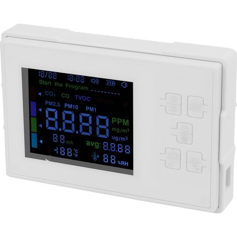 KF-909 Luftqualitätsdetektor, hochpräziser, wiederaufladbarer Schadstoffdetektor für Innenräume mit LCD-Display für Zuhause (1/5)