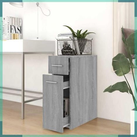 815865 Armoire apothicaire Sonoma gris 20x45,5x60 cm Bois d'ingénierie (1/5)