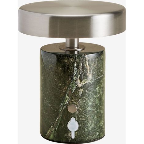 Lámpara de mesa LED inalámbrica para exterior en hierro y piedra natural Isasia SKLUM        (1/5)
