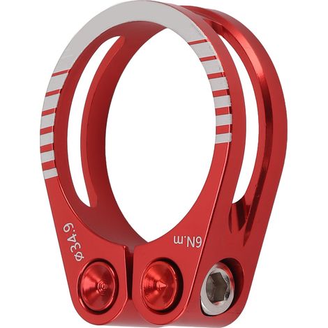 Verstellbare, schnell lösbare Sattelstützenklemme aus Aluminiumlegierung für einfachen Austausch, rot, 34,9 mm/1,37 Zoll (1/5)