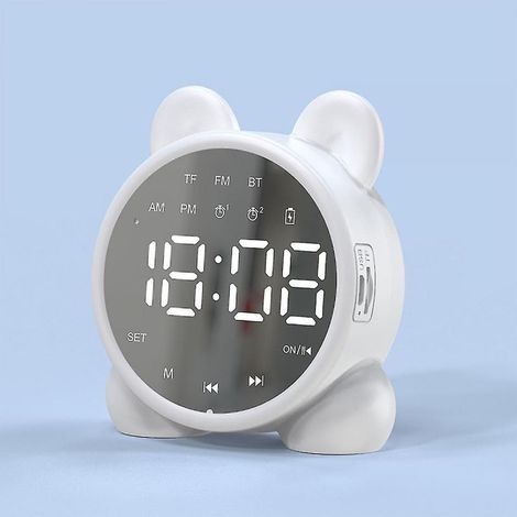 HOXILEELEO - Wake-up light con altoparlante Bluetooth, luce notturna per bambini, 3 livelli di luminosità e di colore chiaro, una sveglia digitale bambini. (1/5)