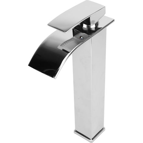 Robinet de salle de bain cascade en acier inoxydable 304, mitigeur à poignée unique pour lavabo, vasque à poser et toilettes (1/5)