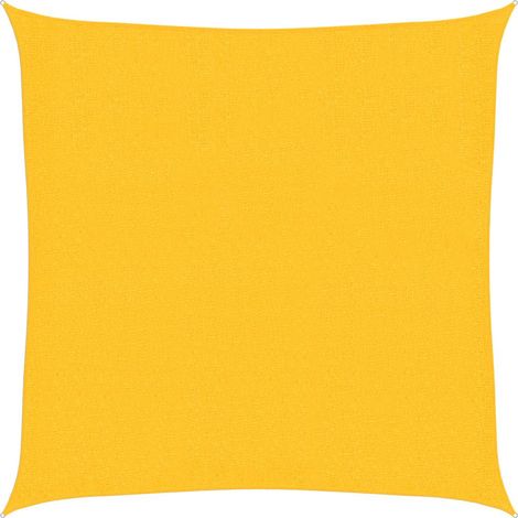 Vela Parasole Telo Ombra Parasole a Vela 160 g/m² Gialla 3,6x3,6 m in HDPE (1/5)