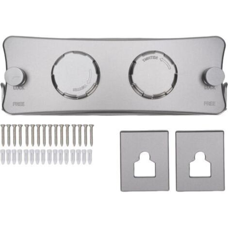 Étendoir à linge rétractable d'intérieur en acier inoxydable 304, double corde, fixation murale, pour balcon ou salle de bain, gris