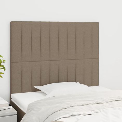 Cabecero de cama gris topo 100x5x118/128 cm Tela vidaXL (1/5)