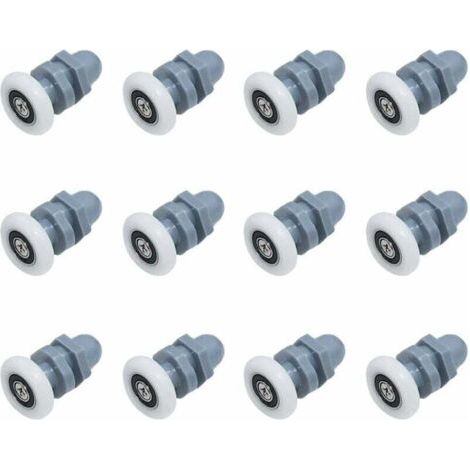 12 Pièces Roulette Porte De Douche Douche Roulettes Galets De Porte Porte Coulissante Porte A Roulette Rouleaux Inférieur Porte De Douche Roue Rouleau Roulette Roue Douche 20Mm Roulette