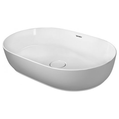 Duravit Luv lavabo 60x40cm, sans trop-plein, sans trou de coulée banc, sans trou de coulée, poncé, extérieur couleur sable satiné mat, Coloris: Blanc - 0379602100