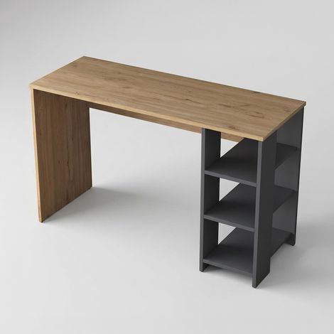 Selor Schreibtisch mit Platz sparendem Seitenregal (1/5)