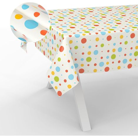 Nappe en Toile cirée, Lavable, pour Table de Jardin, extérieur, intérieur, 200 x 140 cm, Bord coupé, fête (1/5)