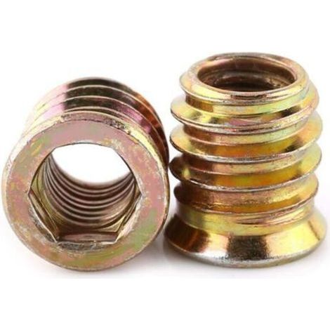 Kit assortimento da 20 pezzi di viti e bulloni a testa piatta con esagono incassato, completamente filettati e zincati al carbonio, per mobili in legno (M815mm) (1/5)