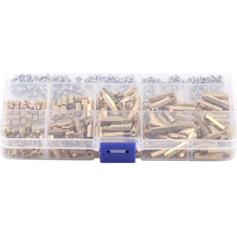 Entretoise Laiton, Laiton M2 M3 Hex Colonne Femelle Mâle Entretoise Vis Écrou Assortiment Kit(B) (1/5)