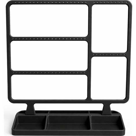 Organizzatore di gioielli nero per orecchini e supporto da toeletta (1/3)