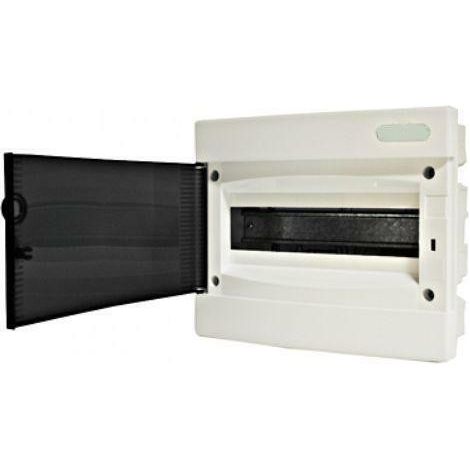 Coffret électrique encastré 12 modules 1 rangée – IP40 – Auto-extinguible – Installation murale en cloison creuse – Techno-plastique ABS