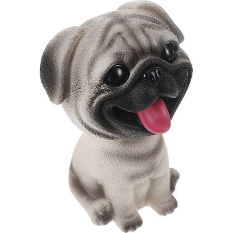 Decorazione a forma di cane con testa oscillante, ornamento originale per auto a forma di cane, simpatica decorazione per torte a forma di cane (1/5)
