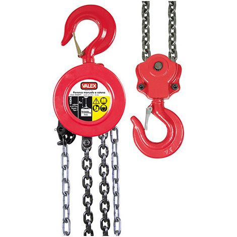 Valex Paranco Manuale a Catena 2000kg con Doppio Freno Automatico (1/2)