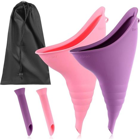 Lot de 2 urinoirs réutilisables pour femme (rose et violet) finition soignée top vente top vente top (1/5)