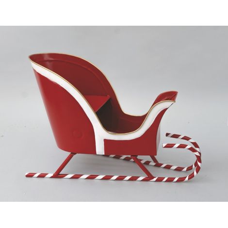 Slitta decorativa in latta 20x44x31 cm
