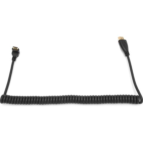 Adaptateur Câble HDMI Type A vers Type C, Coude Gauche à Ressort (1/5)