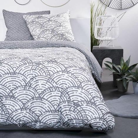 Today Sunshine Bettwäsche Set grau 240x260 cm Baumwolle