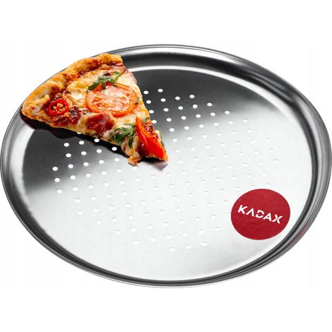 KADAX Pizzaform, Pizza-Pfanne mit Löchern, Backblech aus verzinktem Blech, Pizzablech in zwei Varian