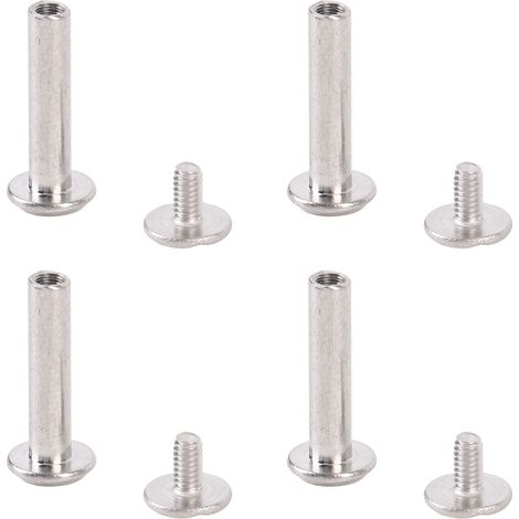 100er-Set M2-Nieten aus Edelstahl, multifunktionale Sechskantmuttern mit flachem Rundkopf, 3 x 13 x 6 mm / 0,12 x 0,51 x 0,24 Zoll, für Zäune (1/5)