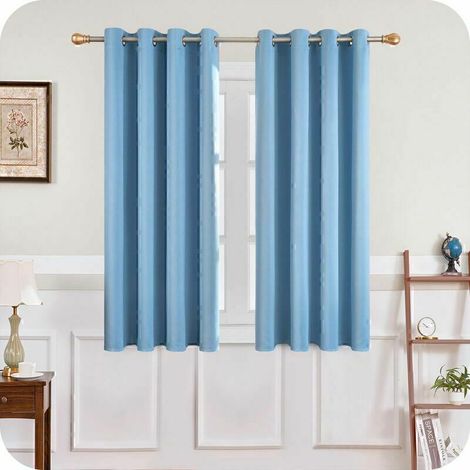 Tende oscuranti blu - Tende da camera da letto 52 x 63 pollici, 2 pannelli, tende oscuranti per la stanza - Tende termiche insonorizzate con occhielli per il soggiorno (1/4)