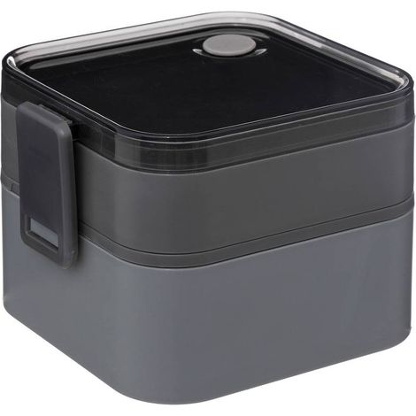 Lunch box 2 scomparti grigio 1,5l 360 in polipropilene - 5five (1/5)