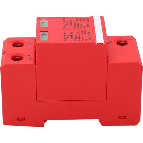 Dispositif de protection contre les surtensions, disjoncteur photovoltaïque, protection DC1000V 60KA, boîtier de distribution, alimentation orange/rouge 2P (1/5)