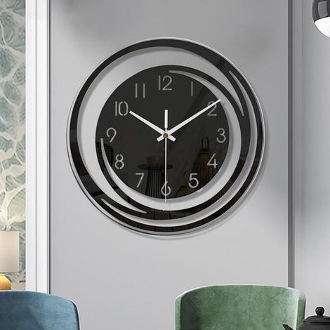 Horloge Murale Nordique CUTICATE 30 cm Silencieuse, Plexiglas, Fonctionne sur Pile, Décoration Chambre et Salon, Cadran Minimaliste (1/5)