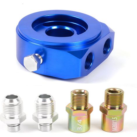 Accessoires pour modification automobile : manomètre de température pour tourteau d'huile, machine à tourteau d'huile, adaptateur pour manomètre de pression d'huile AN10 - bleu (1/4)