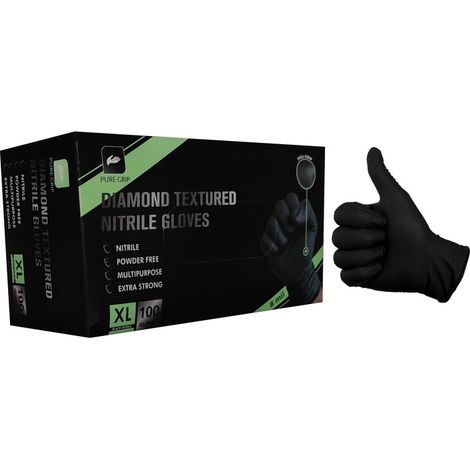 Guanti in nitrile 100 pezzi PURE GRIP guanti resistenti M PER meccanici