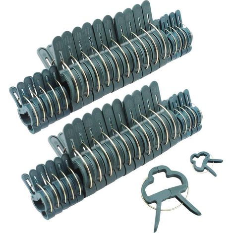 Lot de 60 pinces de jardin réutilisables (2 tailles, 30 chacune) pour plantes grimpantes, légumes, tiges de tomates, croissance verticale en serre. (1/5)
