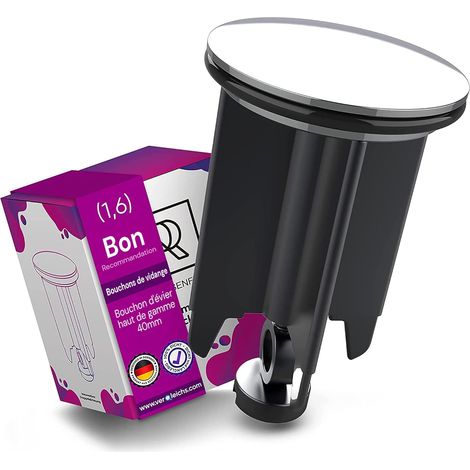 1 - Bouchon Lavabo - Laiton Chromé - Réglable en Hauteur 6,5cm-8,5cm - Anti-calcaire avec Joint Caoutchouc - Pour Évier et Bidet Salle de Bain - Chromé - 40mm
