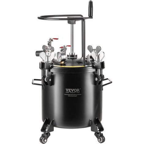 Druckbehälter für Sprühfarbe, 20 L Druckbehälter, 70 psi einstellbarer Druck, Druckbehälter-Farbbehälter mit Rollen und Dichtmittel zur Leckreparatur, für Heimdekoration und Industrielackierung