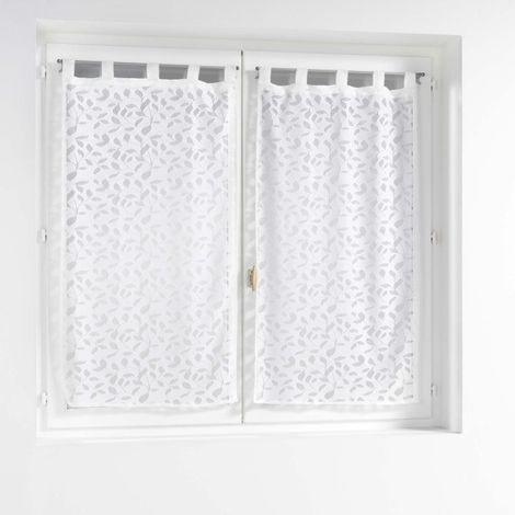 Paire de Voilages Maille "Manon" 60x120cm Blanc (1/4)