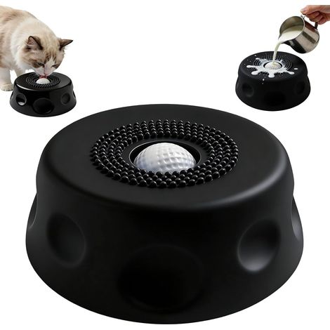 Gamelle à lécher pour chien avec balle, Gamelle à lécher avec balle roulante, Gamelle anti-glouton pour friandises liquides, Gamelle à lécher interactive antidérapante pour chiens de grande, moyenne e (1/5)