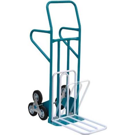 IBA TK100 Carrello per Gradini a 3 Ruote Nylon Pala Ribaltabile Portata 250 Kg Telaio Acciaio 50x17x125 cm (1/3)