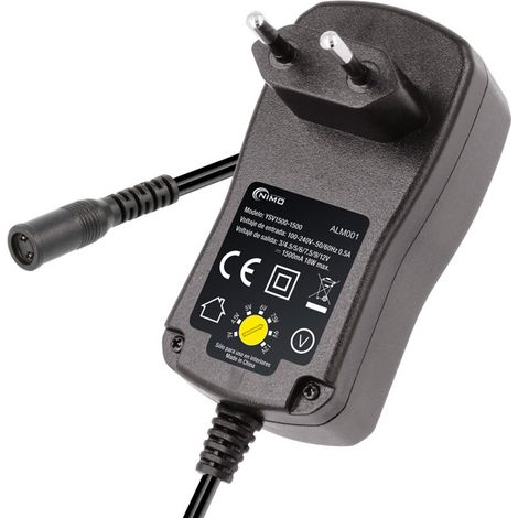 Alimentation électronique 12v 1500 Mah 7.2w Avec Sélecteur Réglable De 3v à 12v