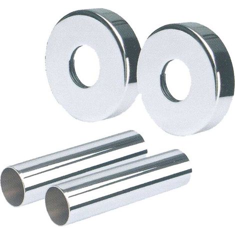 Set copritubo con rosone in ottone colore cromo APM 061TA.70 Cromo