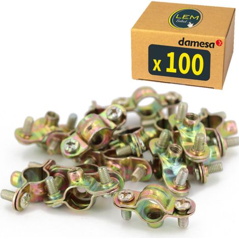 Lot de 100 - Collier de serrage simple pour tube Ø12 - fixation Atlas plomberie (1/4)